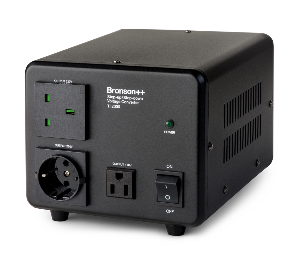 Bronson++ VT-2000 変圧器 2000W Bronson TI-2000: Voltage Converter – 2000W for Traveling and Home use